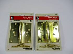 173055 Everbilt 030699148981 4 Inch Door Hinge Bright Brass Finish 2 Pack