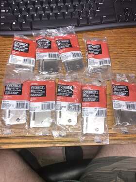 207307 Everbilt 030699149810 Lot Of 7 3 Inch X 1/4 Satin Nickel Radius Door Hinges H7