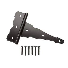 Everbilt 030699244522 8 Inch X 5.5 Black Heavy-duty Decorative Standard Tee Hinge