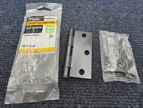 1005 Everbilt 030699282364 Qty 17 694 749 3 Inch Matte Black Square Radius Door Hinge