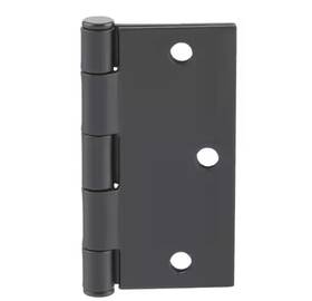 1005 Everbilt 030699282760 3 Pack Matte Black Squeak-free Door Hinges Square Radius 3-1/2 Inch
