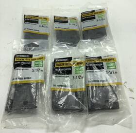 Everbilt 030699284160 6x Squeak Free Door Hinge With Screws Square Radius Steel 3.5 Inch Oil Bronze