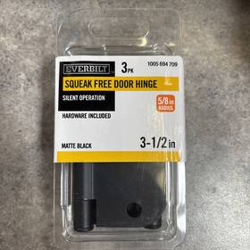Everbilt 030699287161 New 3-1/2 Inch X 5/8 Matte Black Squeakfree Door Hinge 6-pack R17