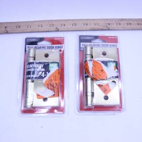 1005 Everbilt 030699290567 2-pk Ball Bearing Hinge Square Radius Satin Brass 4-1/2 Inch 694 746
