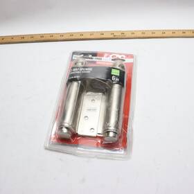 1005 Everbilt 030699292660 Square Radius Satin Nickel Double Action Hinge 6 Inch 686 046