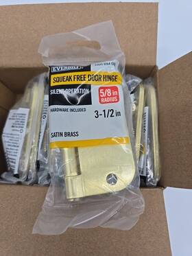 1005694608 Everbilt 10 Pack Everbuilt Squeak Free Satin Brass Door Hinges 3 1/2 Inch 5/8 Radius