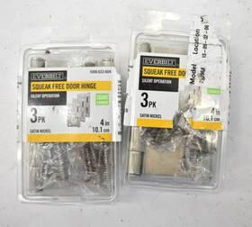1006633604 Everbilt Lot Of 2 4 Inch Square Radius Nickel Squeak Free Door Hinges 6 Total