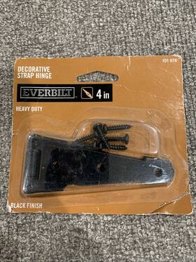 101974 Everbilt Heavy Duty Decorative Strap Hinge Black 4