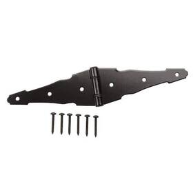 101982 Everbilt 2 Pack 6 Inch Black Heavy Duty Decorative Strap Gate Shed Door Hinges 15025