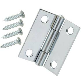 13591 Everbilt 1-1/2 Inch Zinc Plated Non-removable Pin Narrow Utility Hinge 10 Hinges