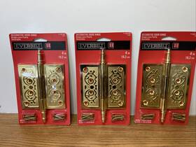 14329 Everbilt Decorative Door Hinge Lot Of 3 Bright Brass 4 Inch