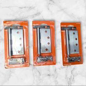 15506 Everbilt 3 Pack 4 Inch Square Corner Satin Chrome Commercial Grade Door Hinges