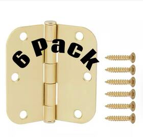 16130 Everbilt 6 New 3 Inch Door Hinges 5/8 Radius Premium Finish Hardware Solid Brass