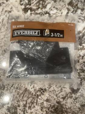 163286 Everbilt Heavy Duty Tee Hinge Black Finish 3-1/2 Inch