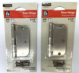 16746 Everbilt 2 Door Hinge 3 1/2 Inch Satin Nickel Finish 5/8 15 Mm Premium
