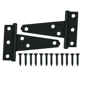 20217 Everbilt 3 Inch X Black Gate Tee Surface Mount Hinge 2-pack