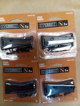 20227 Everbilt 4-pk Strap Hinge Black 3 1000 027 808