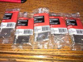 206-993 Everbilt Lot Of 5 Square Corner Door Hinge 3 Inch Satin Nickel Finish H7