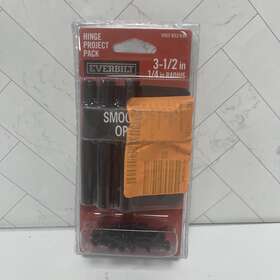 20736 Everbilt Smooth Action Door Hinge 3-1/2 X 1/4 Inch Radius Matte Black 3 Pack