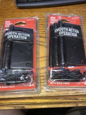 20756 Everbilt Lot Of 2 4 Inch Matte Black Square Corner Smooth Action Hinge H10