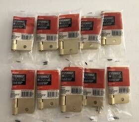 237-070 Everbilt Lot Of 10 Interior Door Hinges 3 1/2 Inch Satin Brass 1/4 Radius 237 070