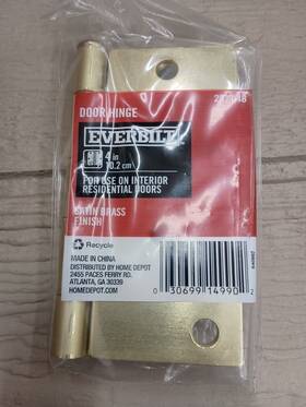 237048 Everbilt Lot Of 15 4 Inch Satin Brass Finish Square Corner Door Hinge