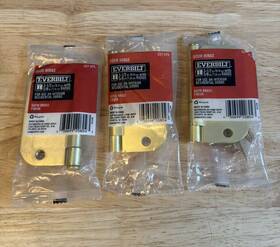 237075 Everbilt 3 New 3-1/2 Inch X 5/8 Satin Brass Radius Door Hinges