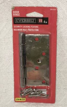 260-836 Everbilt 4 In Security Locking Feature Door Hinge Silver Stainless 260 836