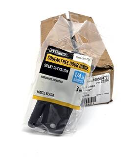 28246 Everbilt 10 Pack Squeak-free Door Hinge 3 Inch 1/4 Radius Matte Black Contractor