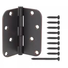 28496 Everbilt 10 Pcs 4 Inch X 5/8 Radius Oil-rubbed Bronze Squeak-free Door Hinge