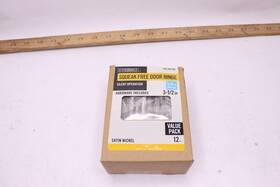 28696 Everbilt 12-pk Squeak-free Door Hinge Satin Nickel 3-1/2 Inch X 1/4 Radius