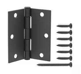 28846 Everbilt Lot Of 18 3-1/2 Inch Matte Black Square Squeak-free Door Hinges