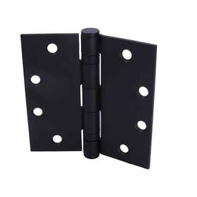 28916 Everbilt Ball Bearing Hinge 4-1/2 In Square Radius Matte Black Steel With Hardware
