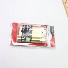28976 Everbilt 3-1/2 Inch Square Radius Satin Brass Adjustable Spring Door Hinge