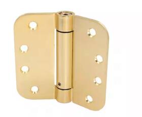 29026 Everbilt 4 Inch X 5/8 Radius Satin Brass Adjustable Spring Hinge