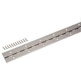 29256 Everbilt Continuous Hinge 1-1/2 In X 48 Steel Bright Nickel Finish With Screws