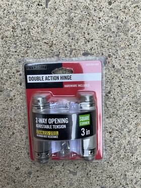 29296 Everbilt 3 Inch Square Radius Stainless Steel Double Action Hinge