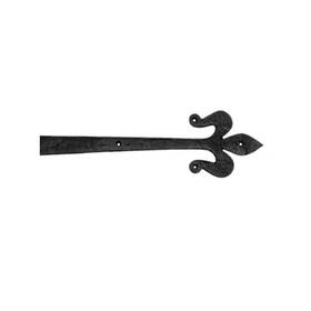 Everbilt 313030175199 10 Inch Black Decorative Fleur-de-lis Strap Hinge 2-pack