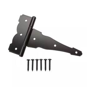 Everbilt 313109952942 8 Inch X 5.5 Black Heavy-duty Decorative Standard Tee Hinge