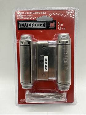 322-512 Everbilt 3ftft Satin Nickel Finish Double Action Spring Hinge/heavy Duty