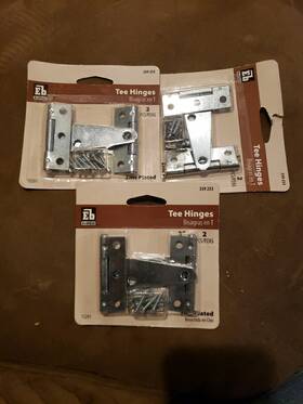 339-253 Everbilt 3 Pks In Tee Hinges Zinc Plated E