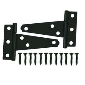 Everbilt 445006975908 3 Inch X Black Gate Tee Surface Mount Hinge 2-pack
