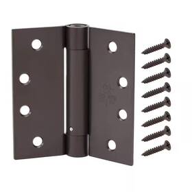 Everbilt 445040847834 4-1/2 Inch Square Radius Matte Black Adjustable Spring Hinge