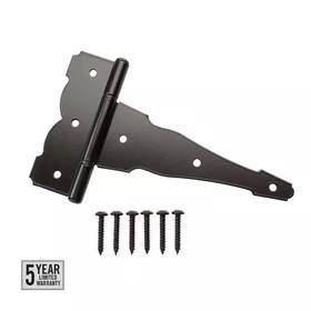 Everbilt 445048737793 8 Inch Standard Black Stainless Steel Heavy-duty Surface Mount Decorative Tee Hin