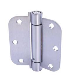 Everbilt 445054225208 3-1/2 Inch X 5/8 Radius Satin Chrome Adjustable Spring Door Hinge