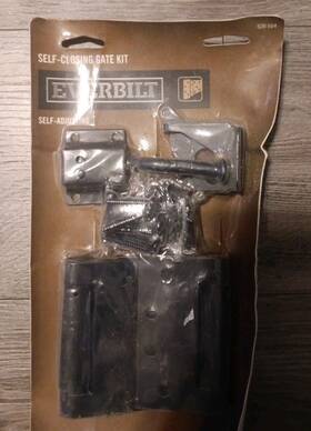 Everbilt 526504 Black Self Closing Gate Hinges Adjusting Kit New Spring