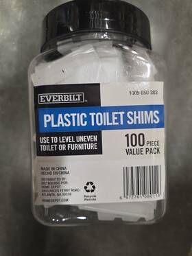 55093 Everbilt 100-pk Shims Plastic 1.96 Inch X 1.18 0.24 1009 650 383