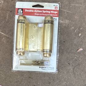 683221 Everbilt Double Action Spring Hinge 3 In Bright Brass Self Closing Qty 4