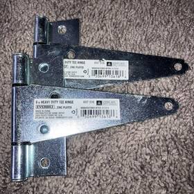 697516 Everbilt 2 Pack 6 Inch X Gate Fence Shed Tool Box Door Tee T-hinges 13618