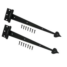 Everbilt 711181156492 13 Inch Black Decorative Gate Tee Hinges 2-pack